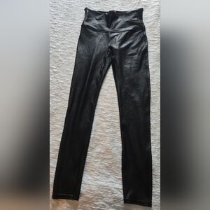 SPANX Black Faux Leather Leggings
